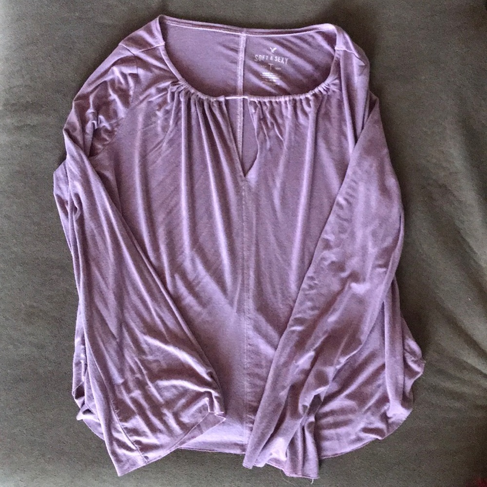 American Eagle Soft & Sexy Purple Long Sleeve